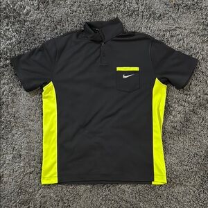Nike Golf Tour Performance Polo in Black and Neon Yellow